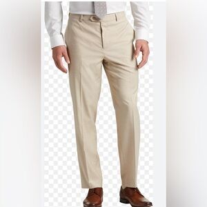 Mens Linen Dress Pants Pronto Uomo Platinum 42x31 Beige